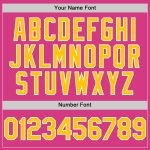Personalized Pink Yellow-White Line Authentic Baseball Jersey Team Custom Name and Number