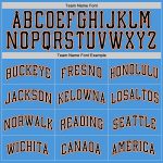 Personalized Powder Blue Black-Orange Authentic Baseball Jersey