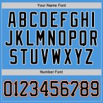 Personalized Powder Blue Black-Orange Authentic Baseball Jersey
