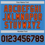 Personalized Powder Blue Black-Orange Authentic Sleeveless Baseball Jersey