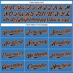 Personalized Powder Blue Black-Orange Authentic Sleeveless Baseball Jersey Team Custom Name and Number
