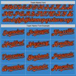 Personalized Powder Blue Black-Orange Authentic Sleeveless Baseball Jersey