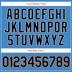 Personalized Powder Blue Black-Orange Authentic Throwback Rib-Knit Baseball Jersey Shirt Team Custom Name and Number