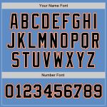 Personalized Powder Blue Black-Orange Authentic Two Tone Baseball Jersey Team Custom Name and Number