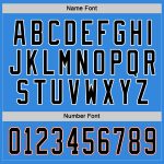 Personalized Powder Blue Black-Orange Hockey Jersey