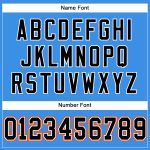 Personalized Powder Blue Black-Orange Mesh Authentic Football Jersey Team Custom Name and Number