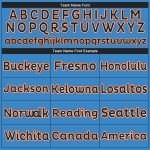 Personalized Powder Blue Black-Orange Performance T-Shirt Team Custom Name and Number