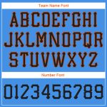 Personalized Powder Blue Black-Orange Stitched Adjustable Snapback Hat Team Custom Name and Number