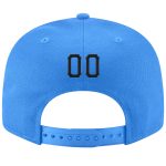Personalized Powder Blue Black-Orange Stitched Adjustable Snapback Hat Team Custom Name and Number