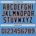 Personalized Powder Blue Black Pinstripe Black-Orange Authentic Baseball Jersey Team Custom Name and Number