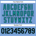 Personalized Powder Blue Black Pinstripe Teal Authentic Baseball Jersey Team Custom Name and Number