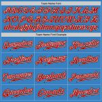 Personalized Powder Blue Black-Red Authentic Baseball Jersey Team Custom Name and Number