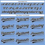 Personalized Powder Blue Black-White Authentic Baseball Jersey