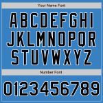 Personalized Powder Blue Black-White Authentic Baseball Jersey Team Custom Name and Number