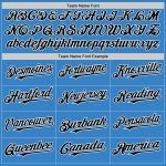 Personalized Powder Blue Black-White Authentic Sleeveless Baseball Jersey Team Custom Name and Number