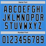 Personalized Powder Blue Black-White Hockey Jersey Team Custom Name and Number