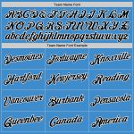Personalized Powder Blue Black-White Performance T-Shirt Team Custom Name and Number