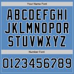 Personalized Powder Blue Black-White Two-Button Unisex Softball Jersey Team Custom Name and Number