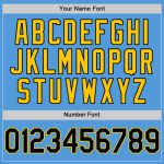 Personalized Powder Blue Black-Yellow Performance Vapor Golf Polo Shirt Team Custom Name and Number