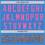 Personalized Powder Blue Camo-Pink Authentic Baseball Jersey Team Custom Name and Number