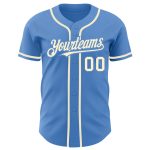 Personalized Powder Blue Cream Authentic Baseball Jersey Team Custom Name and Number