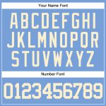 Personalized Powder Blue Cream Authentic Baseball Jersey Team Custom Name and Number