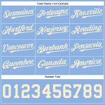 Personalized Powder Blue Cream Authentic Baseball Jersey Team Custom Name and Number