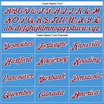 Personalized Powder Blue Crimosn-White Performance T-Shirt Team Custom Name and Number