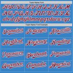 Personalized Powder Blue Crimson-White Authentic Sleeveless Baseball Jersey