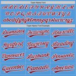 Personalized Powder Blue Crimson-White Performance Vapor Golf Polo Shirt Team Custom Name and Number