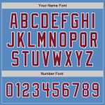 Personalized Powder Blue Crimson-White Two-Button Unisex Softball Jersey Team Custom Name and Number