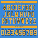 Personalized Powder Blue Gold-Navy Mesh Authentic Football Jersey Team Custom Name and Number