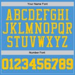 Personalized Powder Blue Gold Performance T-Shirt Team Custom Name and Number