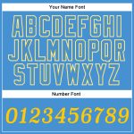 Personalized Powder Blue Gold-White Authentic Baseball Jersey Team Custom Name and Number