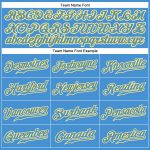 Personalized Powder Blue Gold-White Authentic Baseball Jersey Team Custom Name and Number