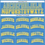 Personalized Powder Blue Gold-White Authentic Drift Fashion Baseball Jersey Team Custom Name and Number