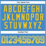 Personalized Powder Blue Gold-White Authentic Drift Fashion Baseball Jersey Team Custom Name and Number