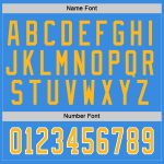 Personalized Powder Blue Gold-White Hockey Jersey Team Custom Name and Number