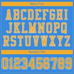 Personalized Powder Blue Gold-White Mesh Authentic Football Jersey Team Custom Name and Number