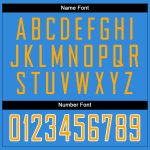 Personalized Powder Blue Gold-White Mesh Split Fashion Football Jersey Team Custom Name and Number