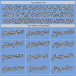Personalized Powder Blue Gray-Steel Gray Authentic Baseball Jersey Team Custom Name and Number