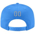 Personalized Powder Blue Gray-White Stitched Adjustable Snapback Hat Team Custom Name and Number
