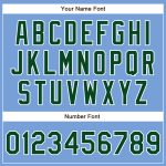 Personalized Powder Blue Green-White Authentic Baseball Jersey Team Custom Name and Number