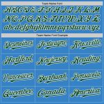 Personalized Powder Blue Green-White Authentic Sleeveless Baseball Jersey Team Custom Name and Number
