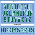 Personalized Powder Blue Kelly Green-White Authentic Baseball Jersey
