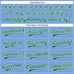 Personalized Powder Blue Kelly Green-White Authentic Baseball Jersey