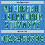 Personalized Powder Blue Kelly Green-White Authentic Sleeveless Baseball Jersey
