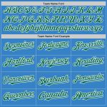Personalized Powder Blue Kelly Green-White Authentic Sleeveless Baseball Jersey