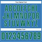 Personalized Powder Blue Kelly Green-White Authentic Sleeveless Baseball Jersey Team Custom Name and Number