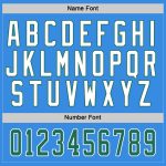Personalized Powder Blue Kelly Green-White Hockey Jersey Team Custom Name and Number